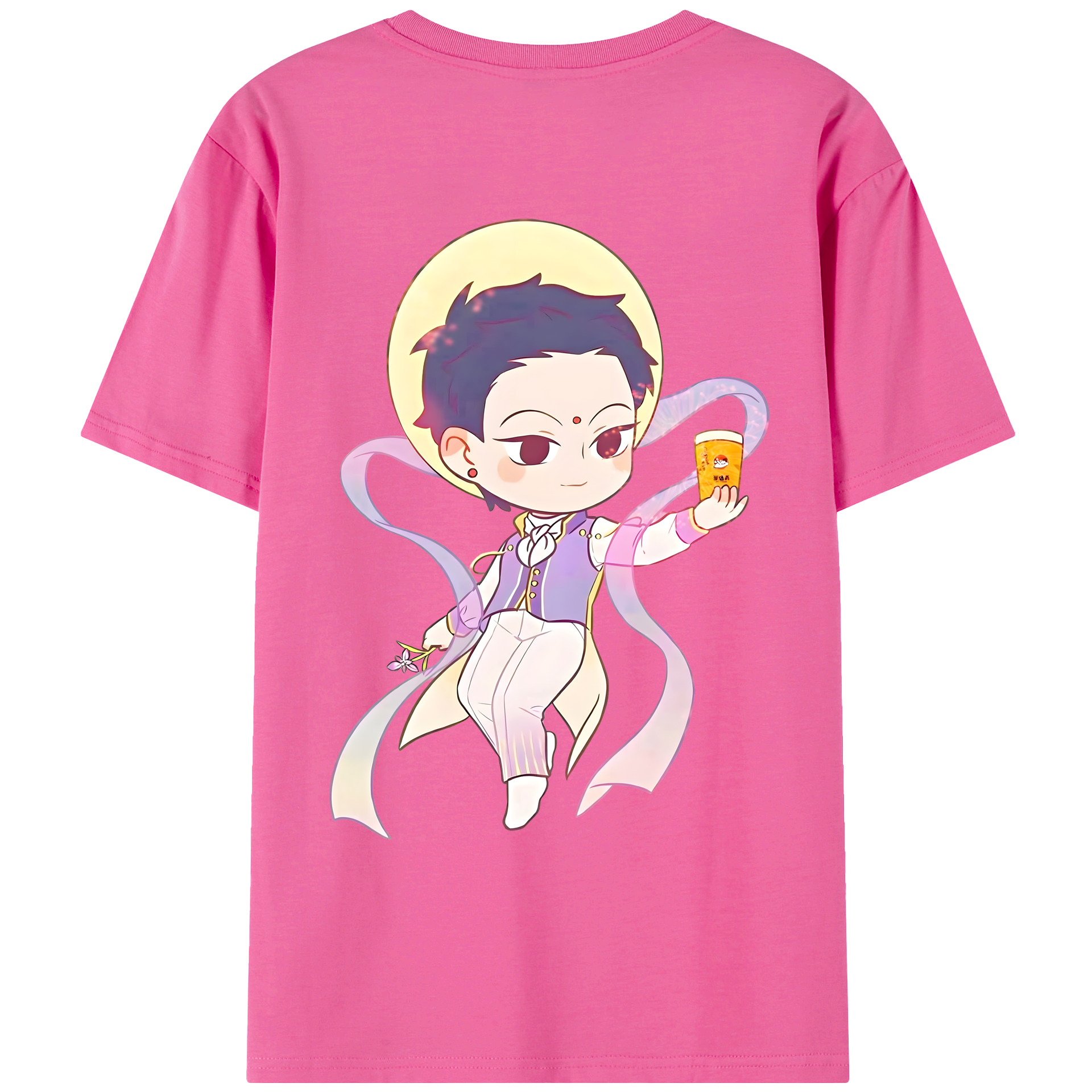 （画像用） Ne Zha 2 ナタ 魔童の大暴れ レディース半袖Tシャツ(バックプリント)